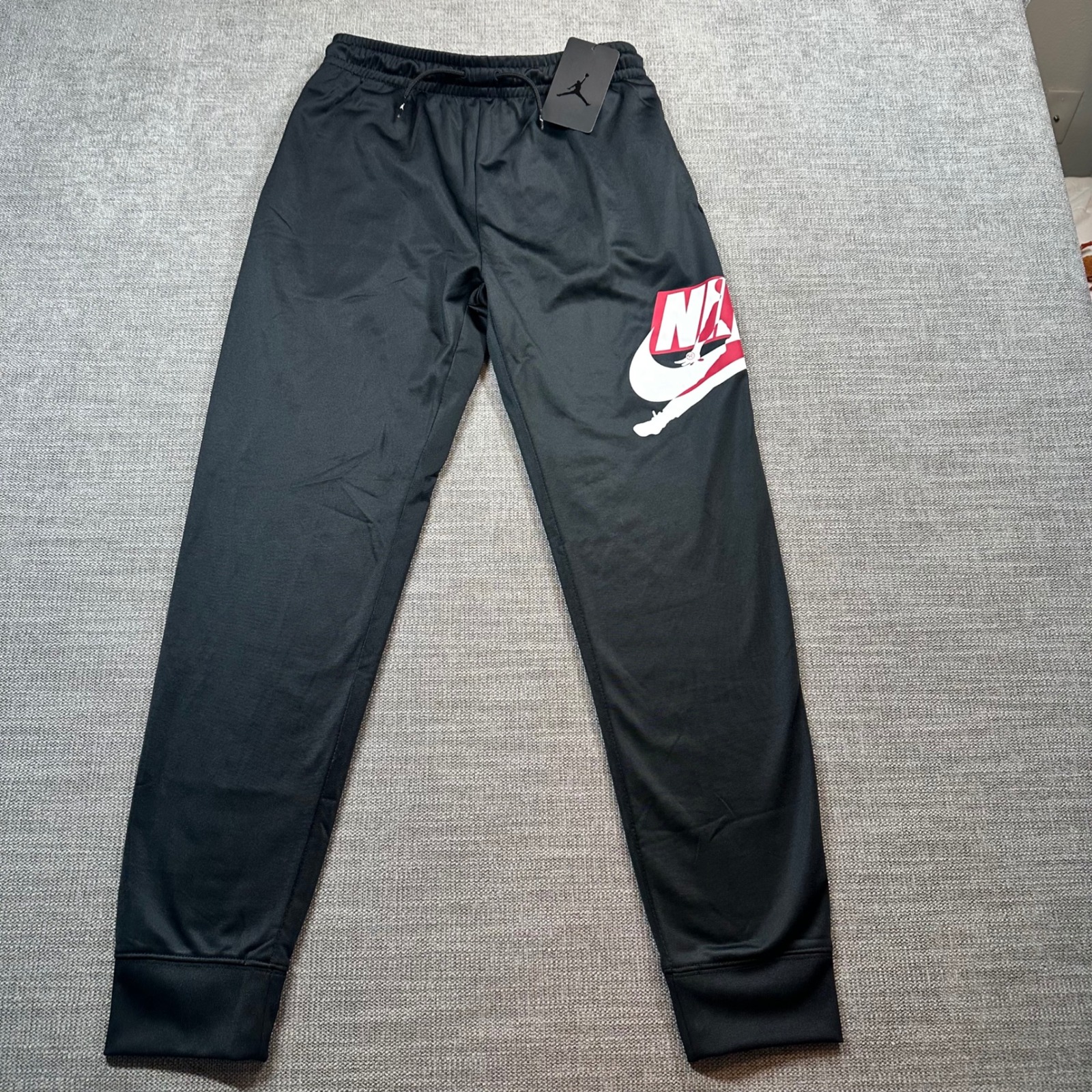 Jordan Jogger Pants Boys Large Black Like New Nike Air Jumpman Graphic Track